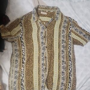 Balmain Multicolor Animal Print Men's Shirt